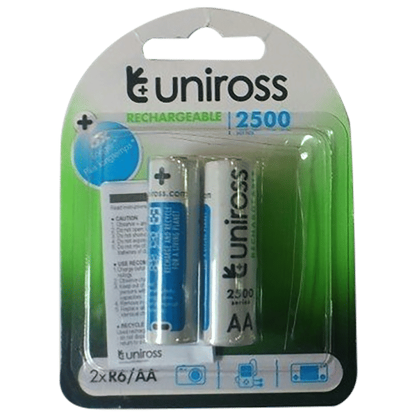 Buy Uniross 2500mAh AA Rechargeable Batteries (Pack Of 2, UNI 2500 AA